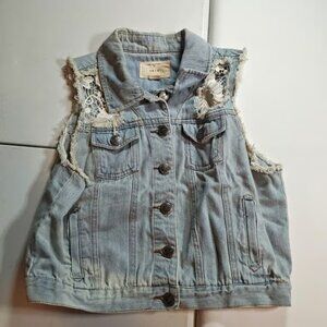 Iris Girls Jacket Denim Vest Size Large